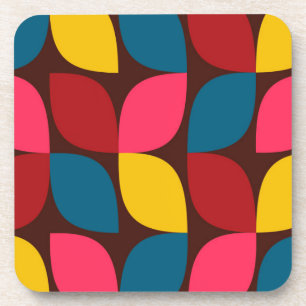 Dessous-de-verre Coloré, moderne, tendance, abstraction de fleurs u