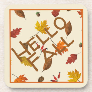 Dessous-de-verre Colorful Autumn Leaves Design Coaster