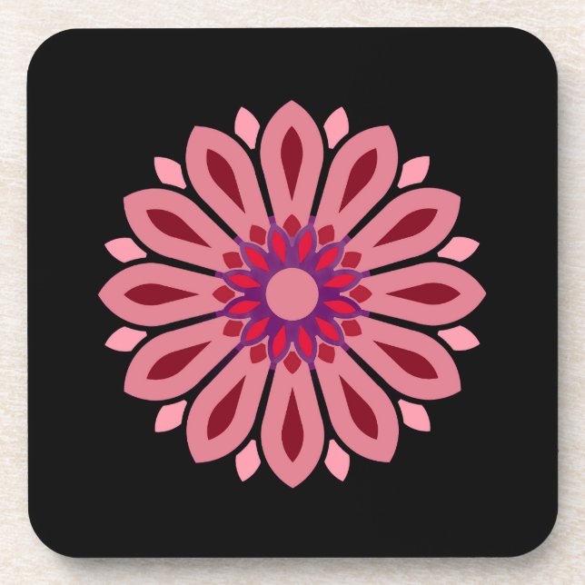 DESSOUS-DE-VERRE COLORFULL MODERN FLOWER GIFT DAUGHTER SISTER MOM (Devant)