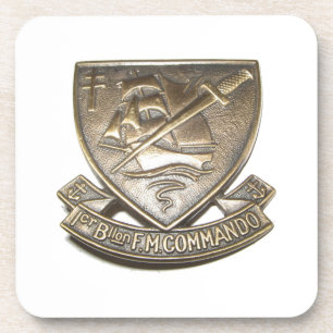Dessous-de-verre Commando Kieffer - Insigne 1er BFMC