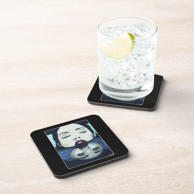Dessous-de-verre "Comme ci-dessus, So Below" Peinture sur un (Côté Droit)
