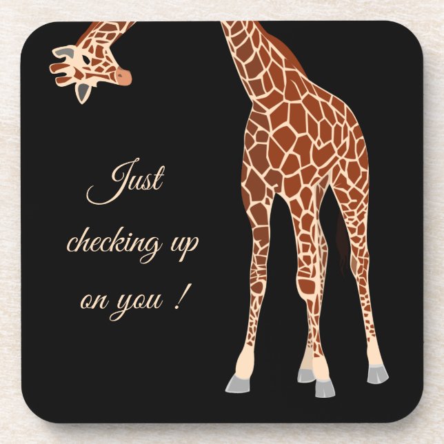 Dessous-de-verre Comment êtes-vous une girafe noire accrochée à un  (Devant)