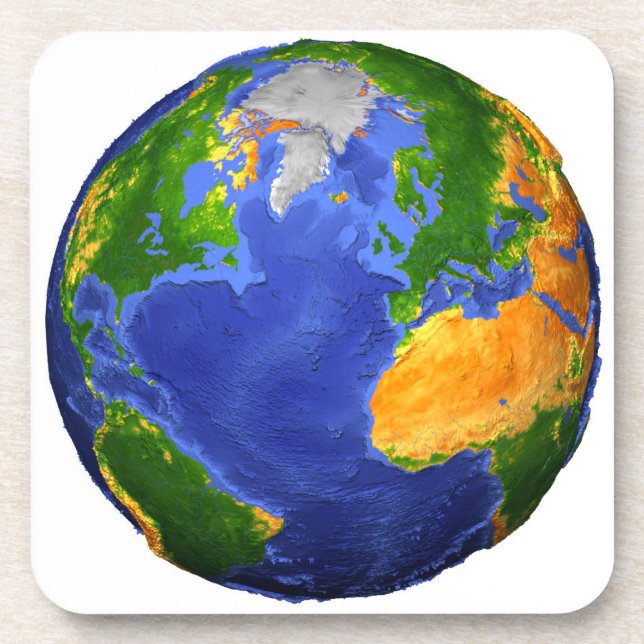 Dessous-de-verre Complétez La Terre Avec Des Données Topographiques (Devant)