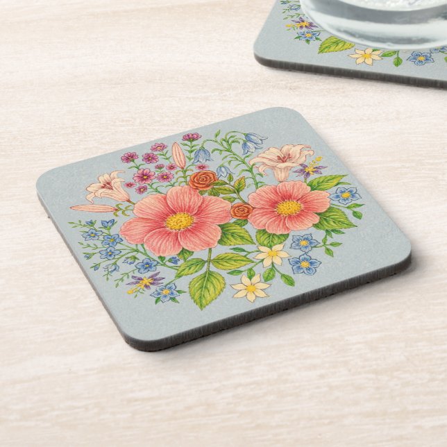Dessous-de-verre Composition florale (Côté gauche)