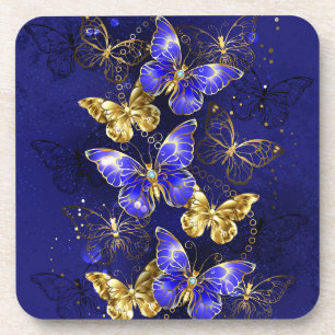 Dessous-de-verre Composition with Sapphire Butterflies