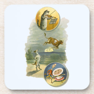 Dessous-de-verre Comptine vintage de Mère l'Oie Hey Diddle