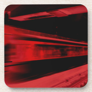Dessous-de-verre Concept de mouvement moderne et cool en rouge et n