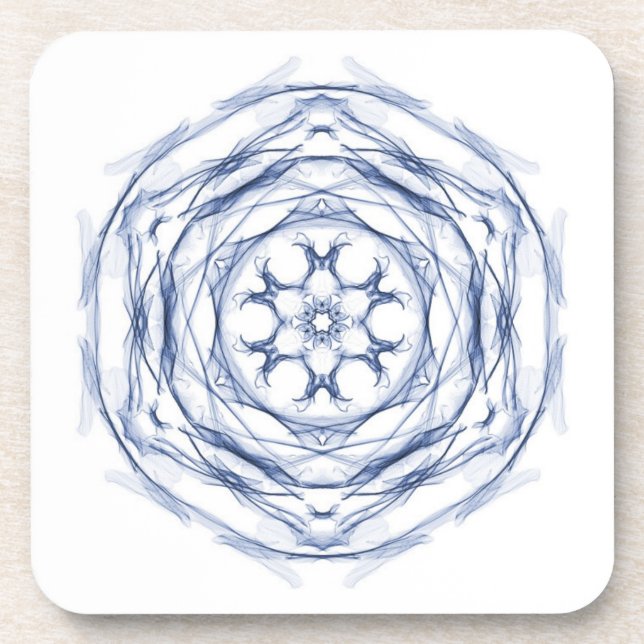 Dessous-de-verre Conception circulaire bleue (Devant)