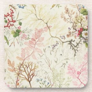 Dessous-de-verre Conception d'algue pour le matériel en soie (la