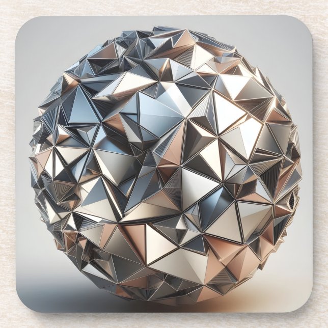 Dessous-de-verre conception de boule de reflets métalliques (Devant)