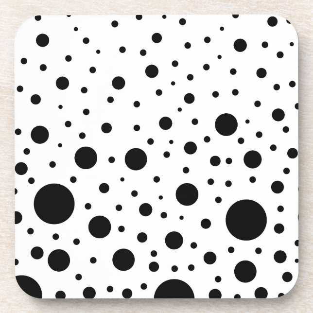 Dessous-de-verre Conception de cercle noir et blanc (Devant)