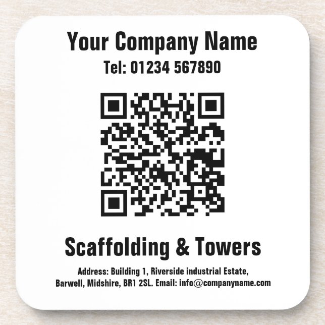 Dessous-de-verre Conception de code QR d'échafaudage (Devant)