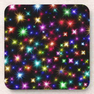 Dessous-de-verre Conception de feux d'artifice Étoiles Colorées