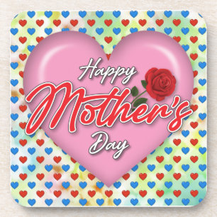 Dessous-de-verre Conception de la fête des mères élégante