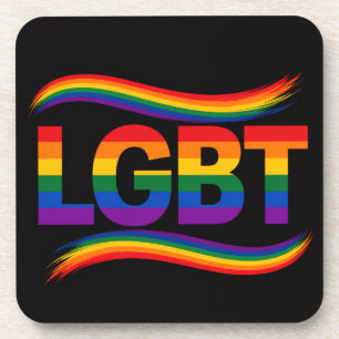 Dessous-de-verre Conception de l'arc-en-ciel de la fierté LGBT