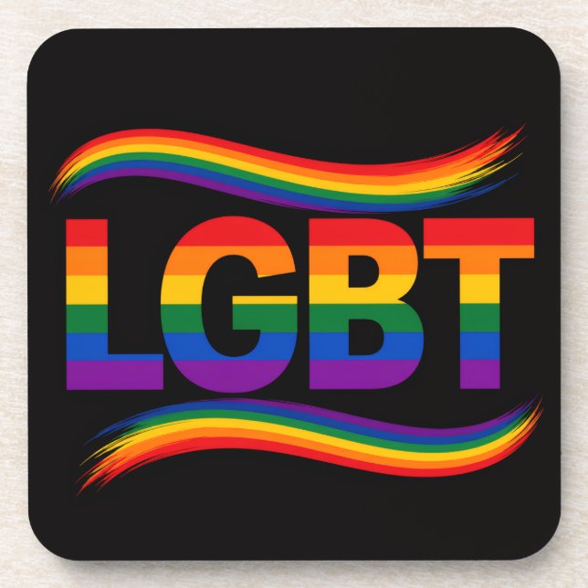 Dessous-de-verre Conception de l'arc-en-ciel de la fierté LGBT (Devant)