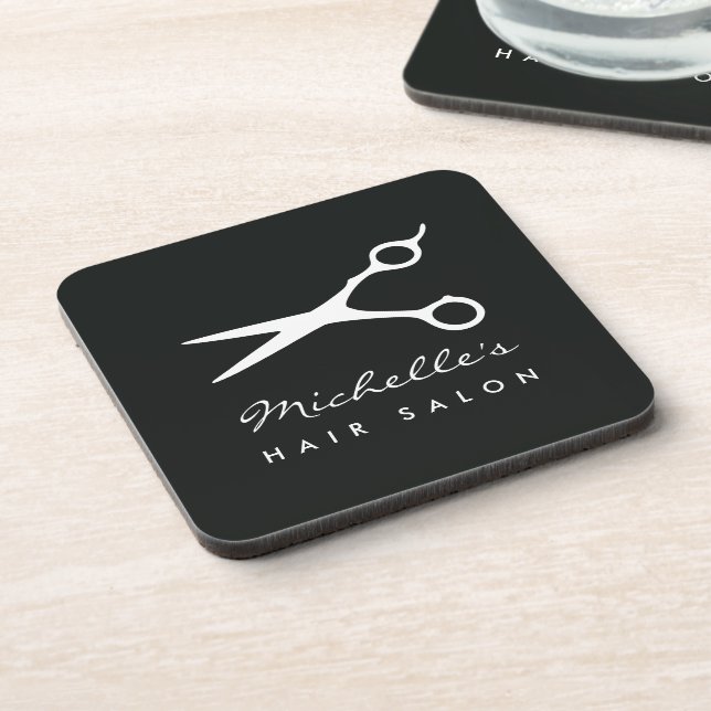 Dessous-de-verre Conception de logo de salon de coiffure et de barb (Côté gauche)