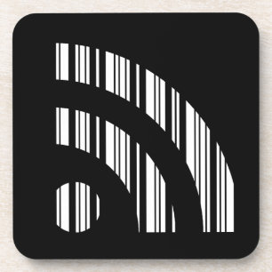 Dessous-de-verre Conception de modèle de code-barres de logo de flu