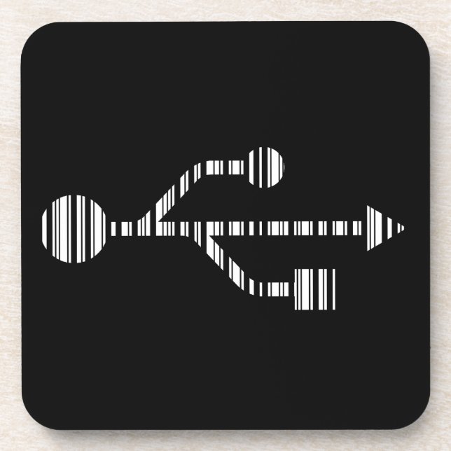Dessous-de-verre Conception de modèle de code-barres informatique L (Devant)