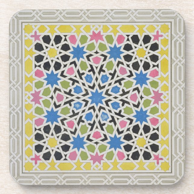 Dessous-de-verre Conception de mosaïque d'Alhambra, 'de l'Arabe (Devant)