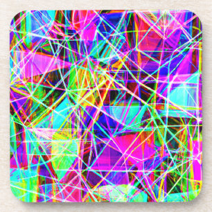 Dessous-de-verre Conception de motifs abstraits vibrants