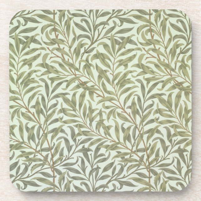 Dessous-de-verre Conception de papier peint "de branche de saule", (Devant)