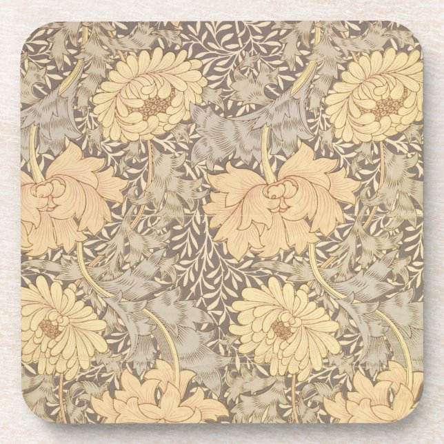 Dessous-de-verre Conception de papier peint de "chrysanthème", 1876 (Devant)