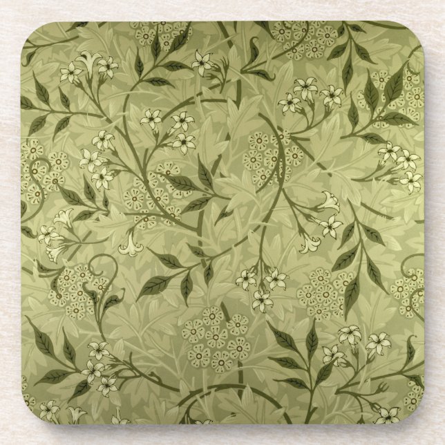 Dessous-de-verre Conception de papier peint de "jasmin", 1872 (Devant)