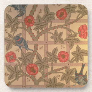 Dessous-de-verre Conception de papier peint de "treillis", 1864