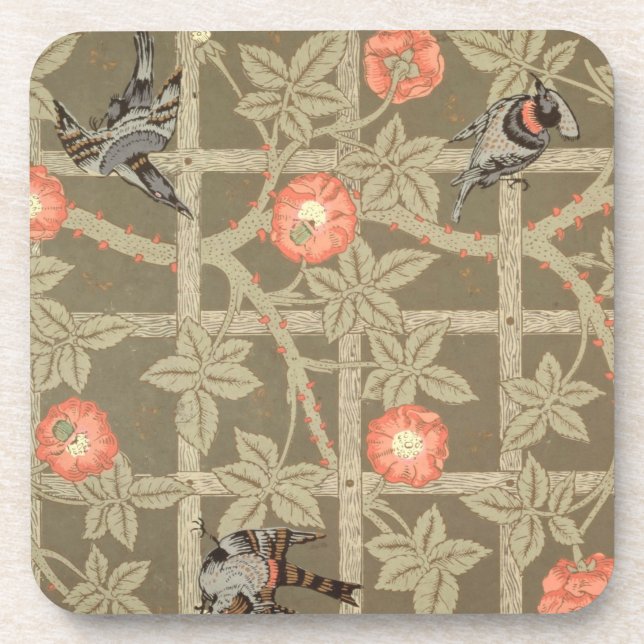 Dessous-de-verre Conception de papier peint de treillis avec un (Devant)