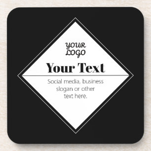 Dessous-de-verre Conception de texte moderne éditable & Votre logo