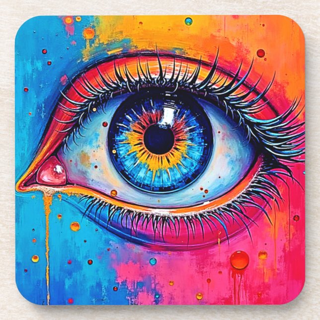 Dessous-de-verre Conception de vision à oeil vibreux (Devant)