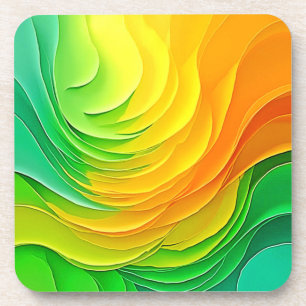 Dessous-de-verre Conception d'énergie de couleur abstraite