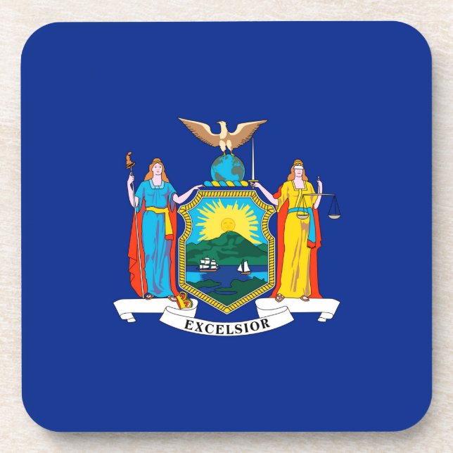 Dessous-de-verre Conception du drapeau de l'État de New York (Devant)