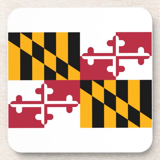 Dessous-de-verre Conception du drapeau de l'État du Maryland (Devant)