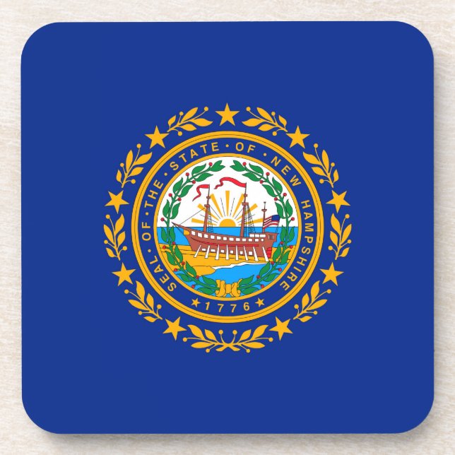 Dessous-de-verre Conception du drapeau d'état du New Hampshire (Devant)