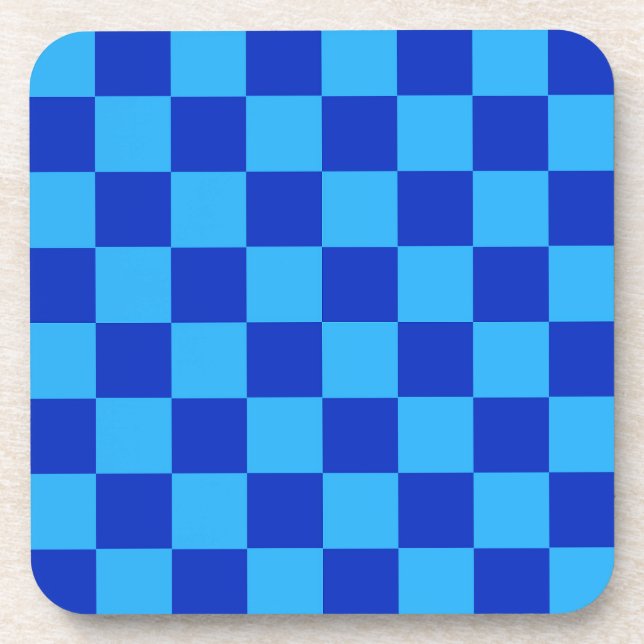 Dessous-de-verre Conception du vérificateur bleu clair et foncé (Devant)