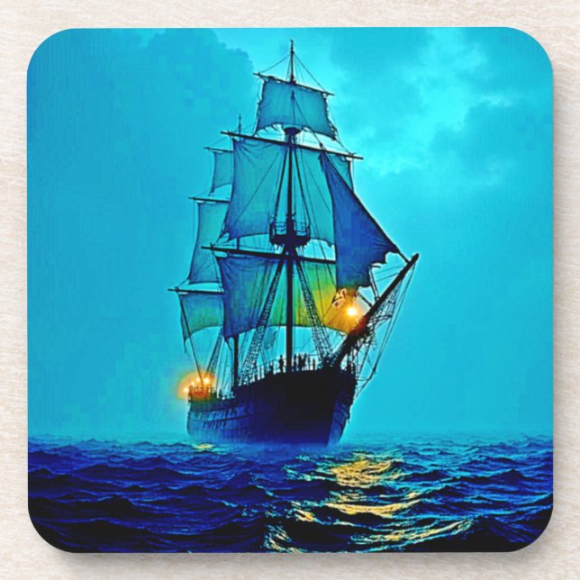 Dessous-de-verre Conception d'un voyage en mer de grande taille (Devant)