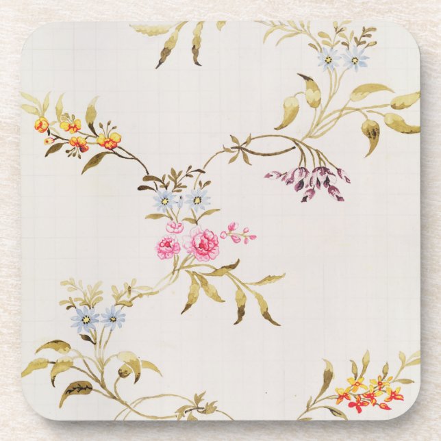 Dessous-de-verre Conception florale des oeillets et des roses pour (Devant)