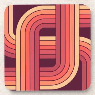 Dessous-de-verre Conception géométrique de style rétro MCM 1970