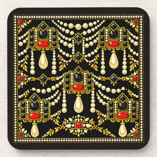 Dessous-de-verre Conception inspirée des bijoux de Marie Reine d'Éc (Devant)