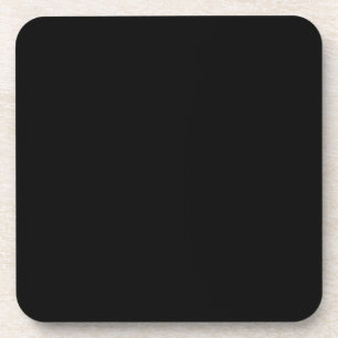 Dessous-de-verre Conception Noir Jet - personnalisez avec du texte,