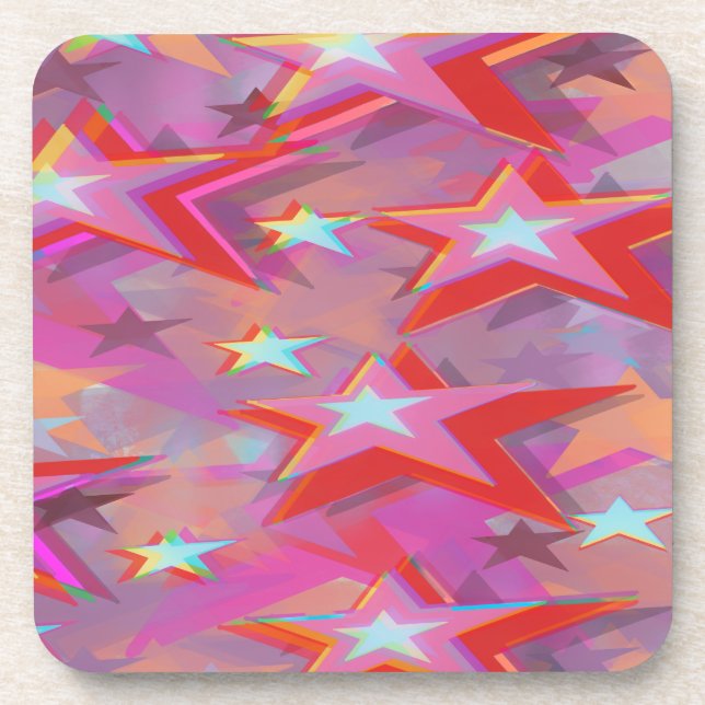 Dessous-de-verre Conception Superstar en Trois Dimensions (Devant)