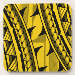 Dessous-de-verre Conception/tatouage tribaux polynésiens