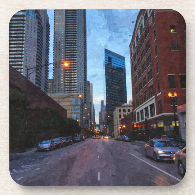 Dessous-de-verre Conduite du soir à Chicago (Devant)