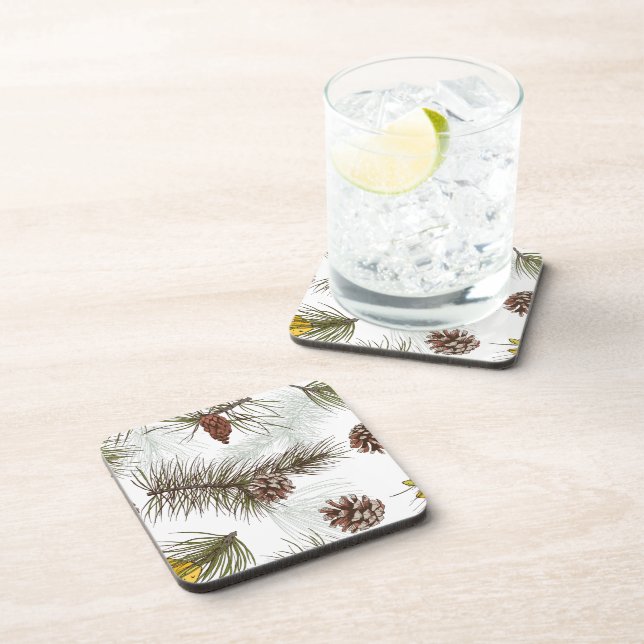 Dessous-de-verre Cônes de pin d'automne (Côté Droit)