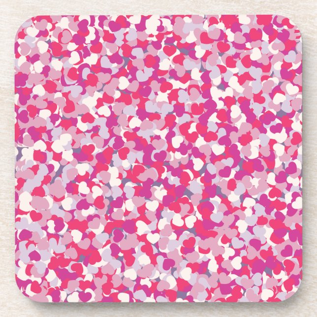 Dessous-de-verre Confetti Coeur multicolore2 (Devant)
