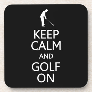 Dessous-de-verre Conserver le calme et le golf sur des dessous de v