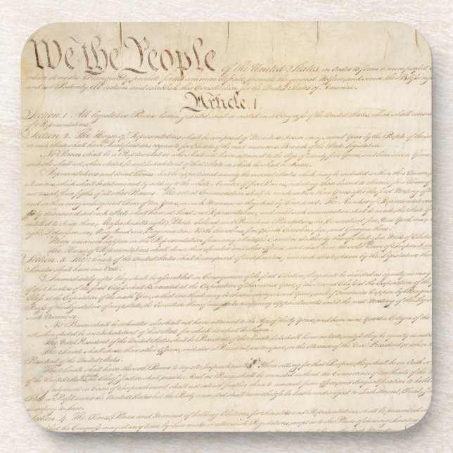 Dessous-de-verre Constitution des États-Unis, Nous le peuple (Devant)