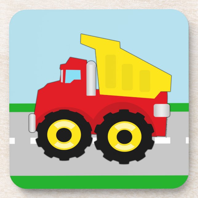 Dessous-de-verre Construction Dumptruck d'enfants (Devant)